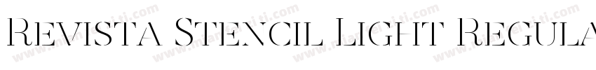 Revista Stencil Light Regular字体转换
